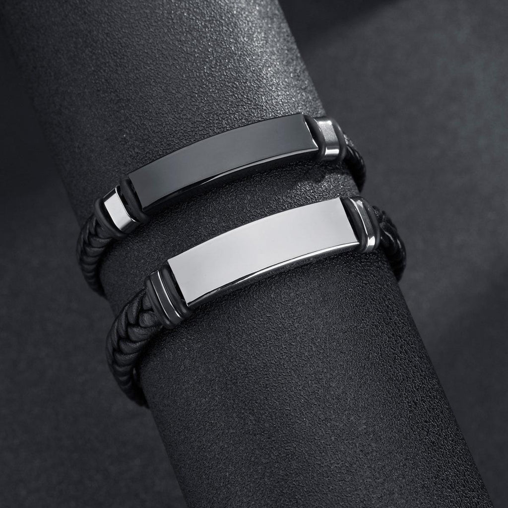Zyron – Night Strand Zwart-Zilveren Armband