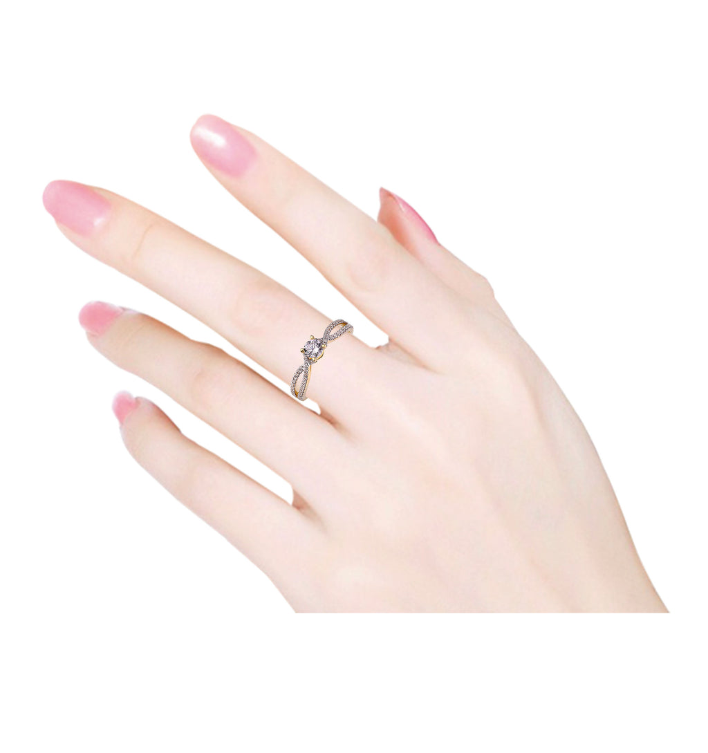 Soriel – Parallel Shine Dubbele Ring met Diamant
