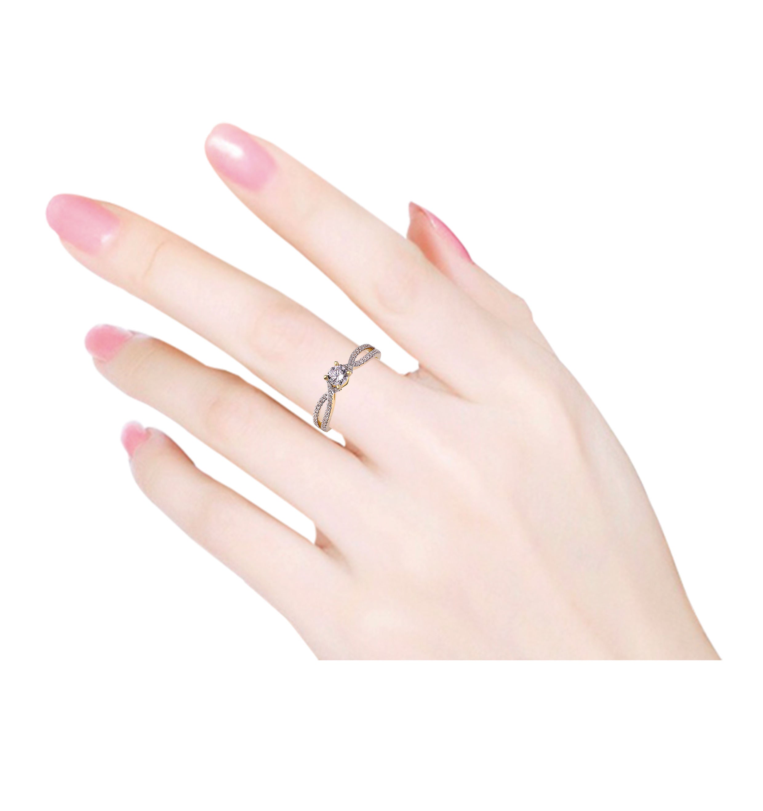 Soriel – Parallel Shine Dubbele Ring met Diamant